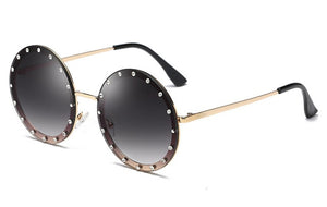 Luxury Round Crystal Decorative Sunglasses Women New 2019 Brand Designer Rhinestone Sun Glasses for Female High Quality Oculos