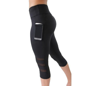Seamless Leggings High Elastic Yoga Pants Slim Sport Pants Solid Black Mesh Women Fitness Gym Leggings High Waist Running Tights