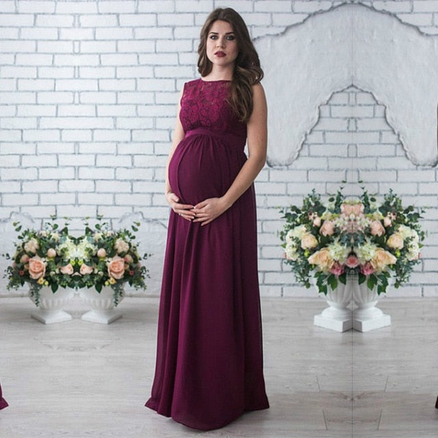 2019 Pregnant Mother Dress New Maternity Photography Props Women Pregnancy Clothes Lace Dress for Pregnant Photo Shoot Clothing