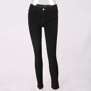 Sexy Back Zipper Long jeans woman High Waist Stretch Jeans Denim Skinny Pencil Jeans Pants sexy casual daily Trousers Female