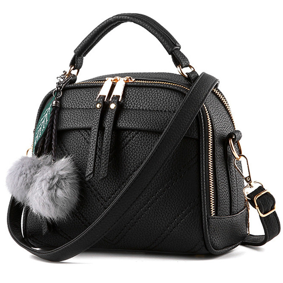 LANLOU bags for women 2019 fashion Hairball women shoulder bag luxury handbags women bags designerCasual crossbody bag for women