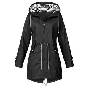 2019 Women Hooded Long Jacket coats casual Windproof Outwears Zipper Hoody Sporting Joggers Outdoors Coats Winter Casual Jackets