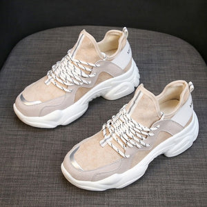 Women Casual Shoes Femme 2019 Spring Autumn Shoes Women Sneakers Flats Fashion Lace-Up white Breathable woman Sneakers