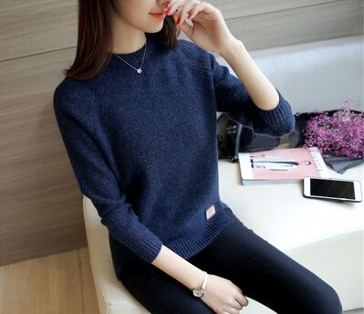 2019 Women Sweaters And Pullovers Autumn Winter Long Sleeve Pull Femme Solid Pullover Female Casual Knitted Sweater Tops Blouse