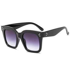 2019 Square Sunglasses Women Big Size Eyewear Lunette Femme Women Luxury Brand Sunglasses Women vintage Rivet Sun Glasse UV400