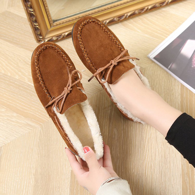 UPUPER Winter Shoes Women Flats Loafers Comfortable Warm Shoes 2019 Fashion Slip On Velvet Loafers Ladies Shoes Casual Flats