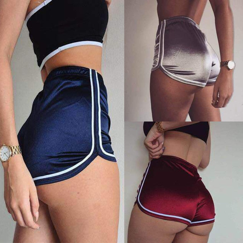 2019 7 Colors Womens Shoet  Slim Satin Ladies Shorts Sporting Shorts Elastic Waist Female Home Casual Short Summer Woman Shorts