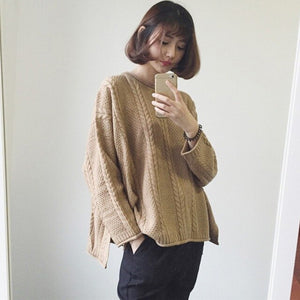 2019 Women Sweaters Pullovers Autumn Winter Long Sleeve Pull Femme Solid Pullover Female Casual Knitted Sweater