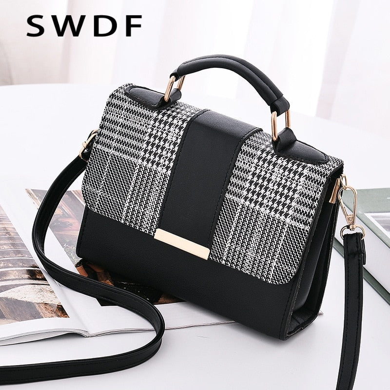 SWDF 2019 Summer Fashion Women Bag Handbags For Travel PU Shoulder Bag Small Flap Crossbody Bags For Women Messenger Bags Purse