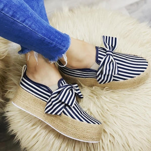 Adisputent 2019 Women Flats Shoes Platform Sneakers 2019 Slip On Bow Flats Leather Suede Ladies Loafers Moccasins Casual Shoes
