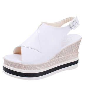 On Sale 2019 espadrilles Shoes Women Fashion Sandals Fish Mouth Women's Shoes High Heel Sandals Lightweight zapatillas mujer &35