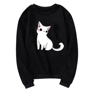 Fashion Women Sweatshirt 2019 Hot Sale Long Sleeve Sweatshirt Women Cat Printed Sweatshirt Ladies Pullover Sweat Femme толстовка