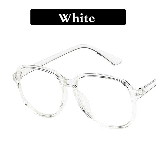 2019 New Fashion Flat Glasses Men's and Women's Trend Visor Personality Frame Fashion Street Shooting Transparent Glasses