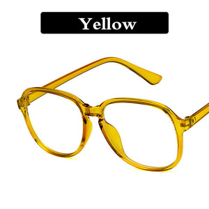 2019 New Fashion Flat Glasses Men's and Women's Trend Visor Personality Frame Fashion Street Shooting Transparent Glasses
