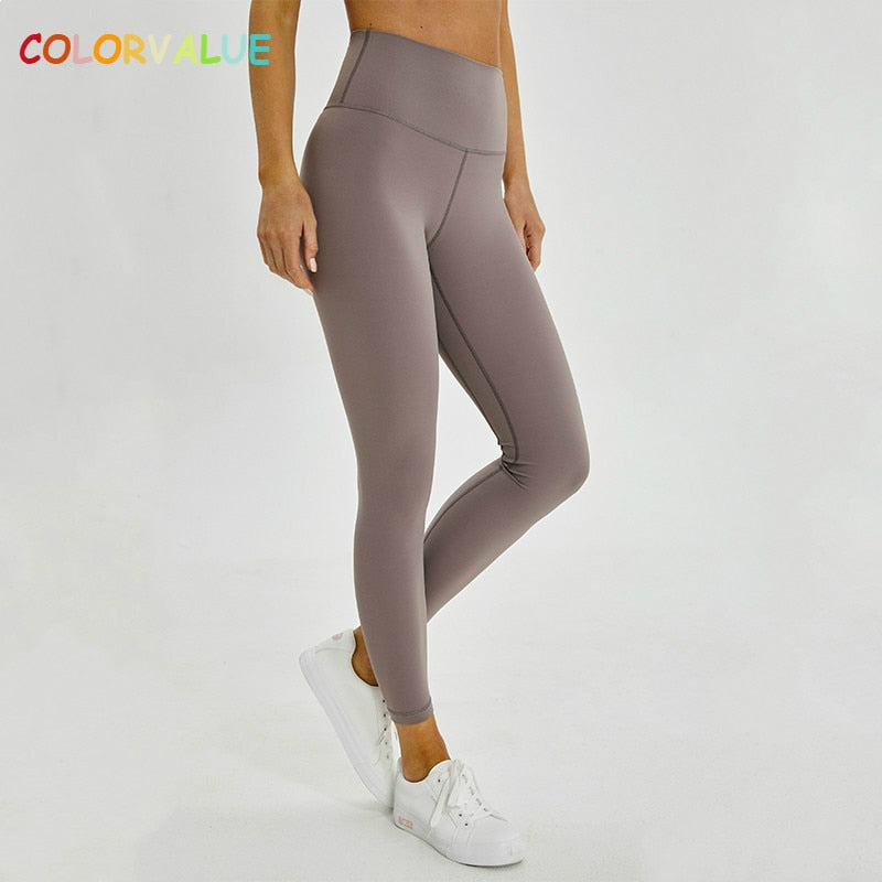 Colorvalue Classical 2.0Versions Soft Naked-Feel Athletic Fitness Leggings Women Stretchy High Waist Gym Sport Tights Yoga Pants