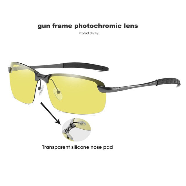 2019 Brand Intelligent Photochromic Polarized Sunglasses Men Women Yellow lens Day Night Vision Driving Sun Glasses gafas de sol