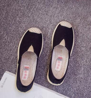Mixed Colors Spring Summer Loafers Women Slip On Flat With Casual Canvas Shoes 2019 Designers Lazy Flats Shoes Woman Pregnant