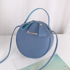 2019 New Fashion Women Bag Simple Circular Messenger Bag Female Mini Round Handbag PU Leather Ladies Crossbody Bag Bolsas