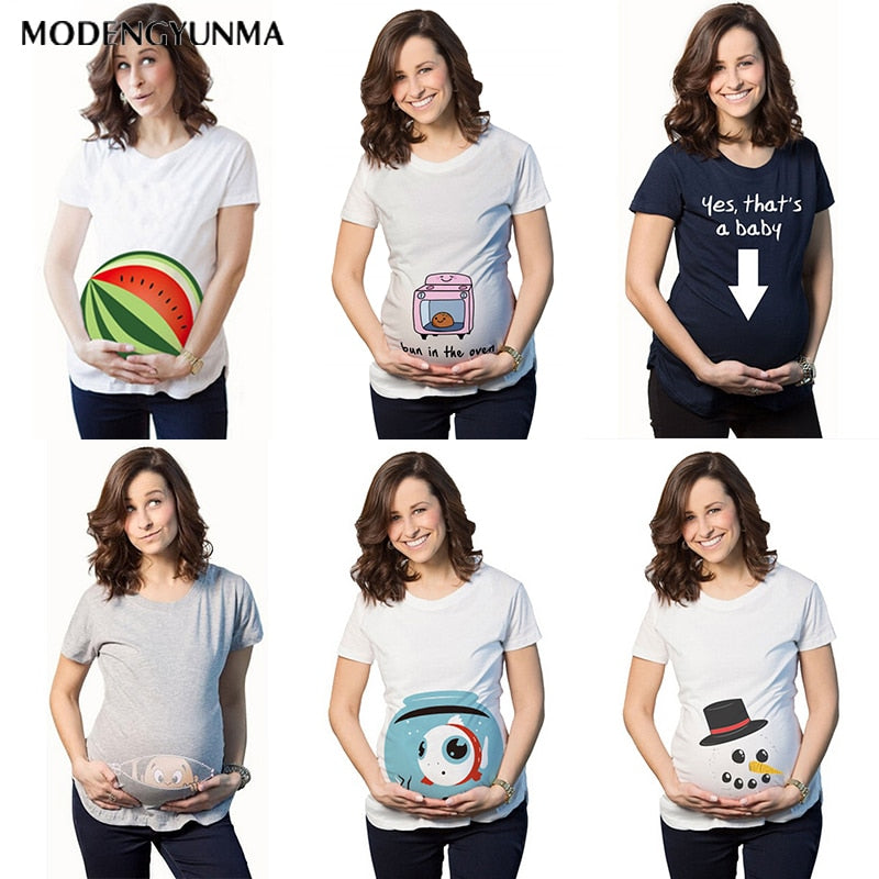Maternity T-shirt 2019 New Maternity Clothing Breastfeeding Clothes Watermelon Printing Pregnant Clothes Cotton Fashion Pregnant