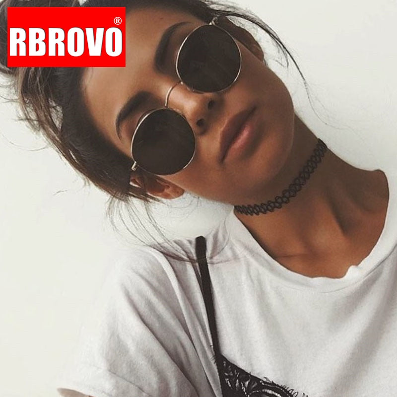 RBROVO 2019 Vintage Oval Classic Sunglasses Women/Men  Eyeglasses Street Beat Shopping Mirror Oculos De Sol Gafas UV400