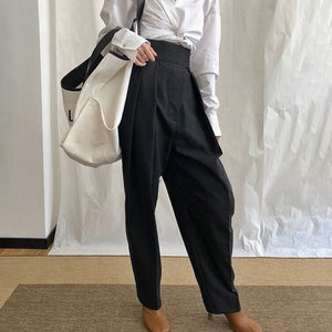 TWOTWINSTYLE 2019 Autumn Women's Harem Pants High Waist Causal Loose Trouser For Women Pants Female Clothes Fashion Elegant New