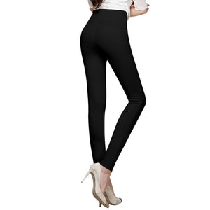 ROPALIA Women's casual work Pencil Pants 2018 New Elegant cute trousers women elastic slim office leggings pants