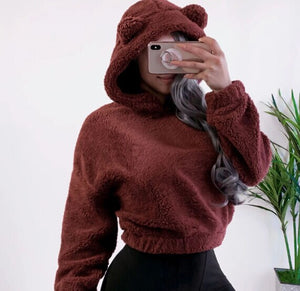 Women's Warm Fluffy Sweatshirt Hoodie Hooded 2019 Brand New Fashion Autumn Winter Women Sweatshirts Sweat Shirts Dropshipping
