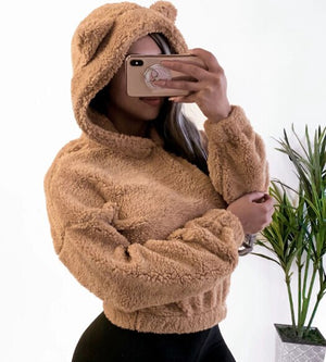 Women's Warm Fluffy Sweatshirt Hoodie Hooded 2019 Brand New Fashion Autumn Winter Women Sweatshirts Sweat Shirts Dropshipping