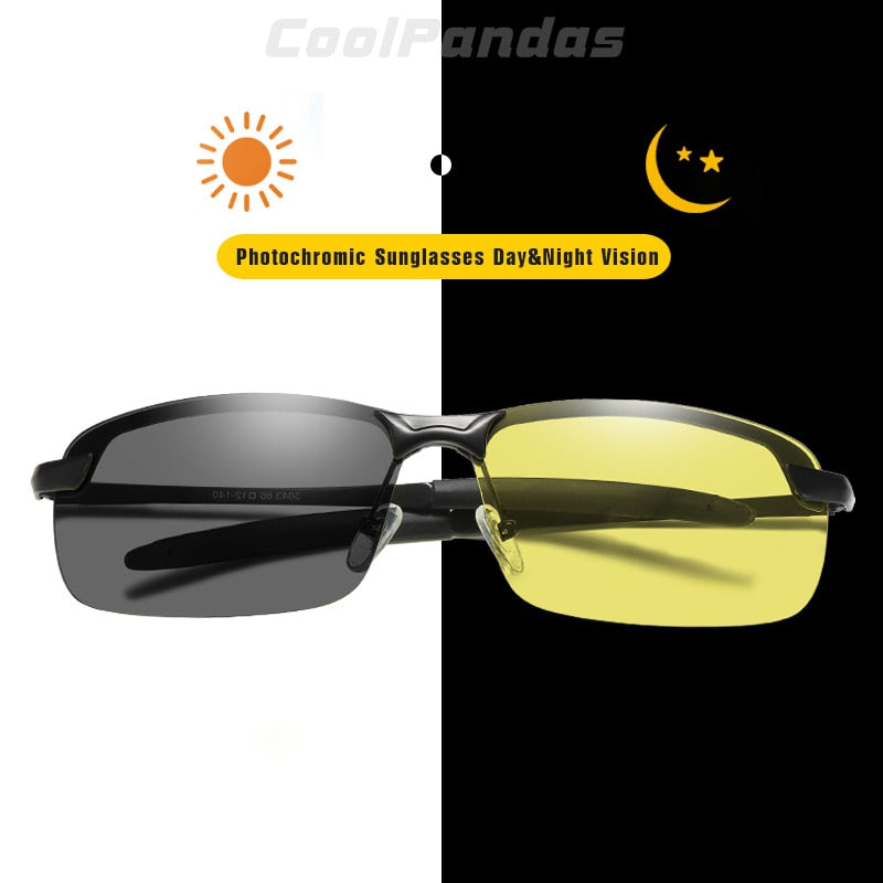 2019 Brand Intelligent Photochromic Polarized Sunglasses Men Women Yellow lens Day Night Vision Driving Sun Glasses gafas de sol